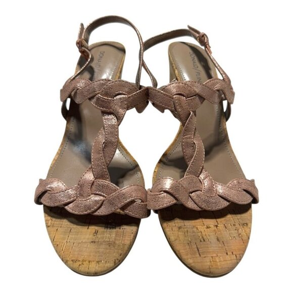 Donald J. Pliner Jooli Pink Metallic Sandals Size 9 - Picture 1 of 8